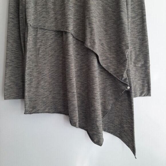 NEON BUDDHA Relaxed Fit Asymmetric Hem Sweatshirt Mockneck Melange Grey Sz S - Picture 3 of 12